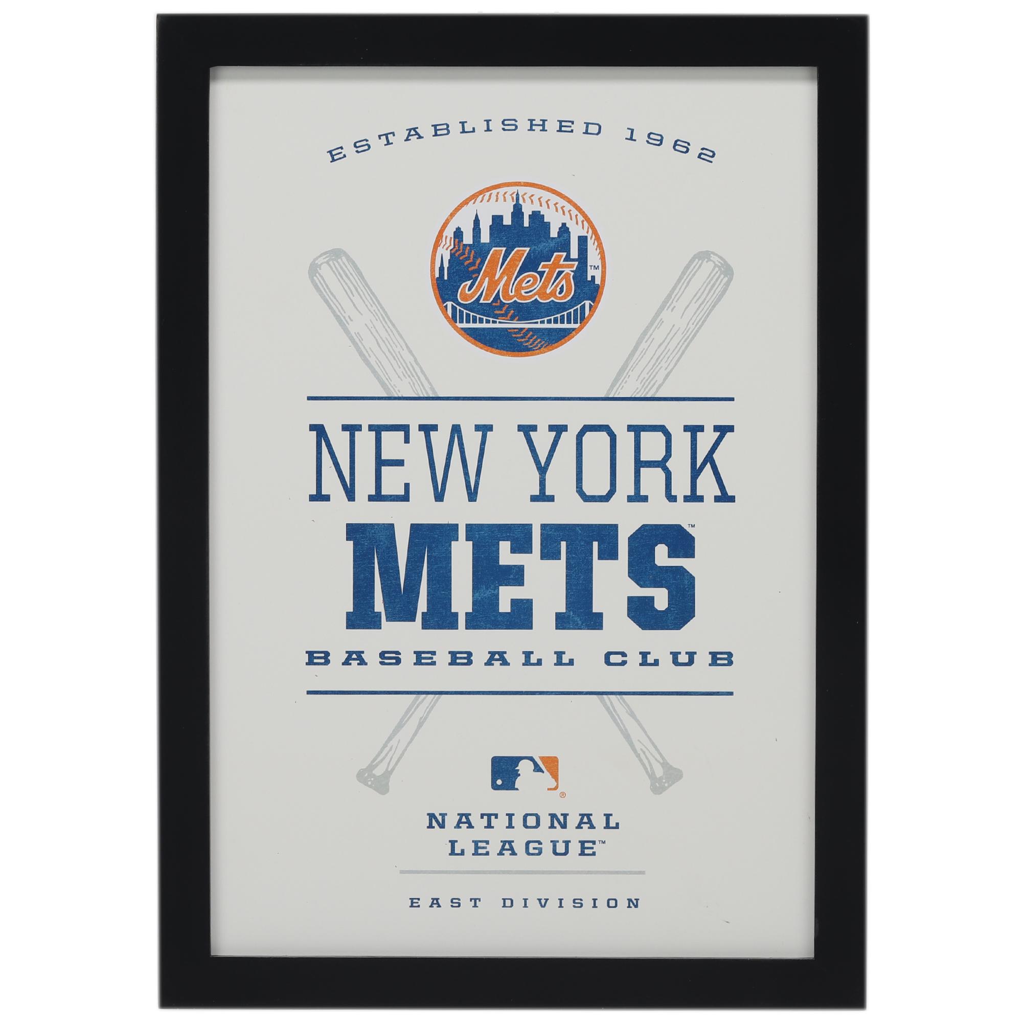 New York Mets Framed Team Logo Wall Art Pop Classics